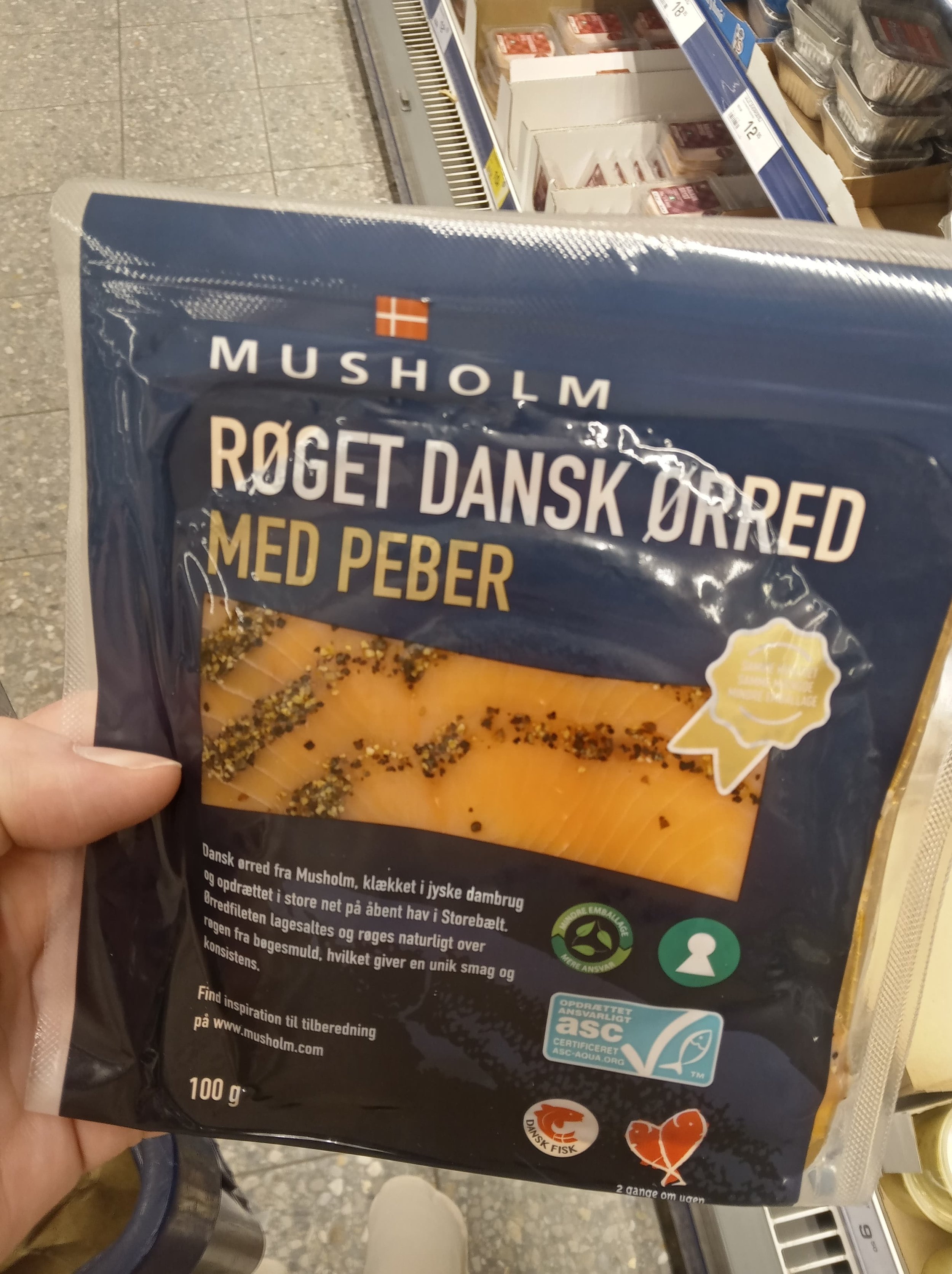 Musholm Røget dansk ørred med peber