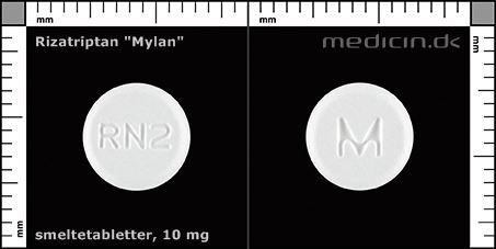 Rizatriptan "Mylan" smeltetabletter 10mg indeholder Aspartam