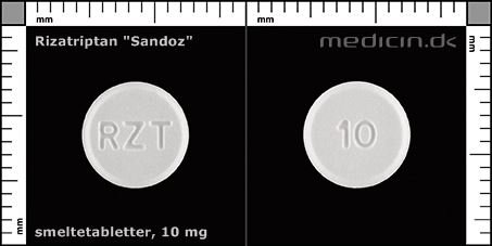 Rizatriptan "Sandoz" smeltetabletter 10mg indeholder Aspartam