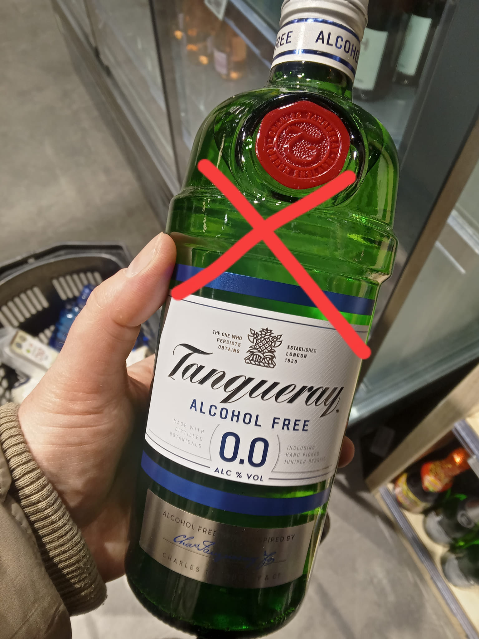 Alkohol Tangueray indeholder E-950 Acesulfam-k